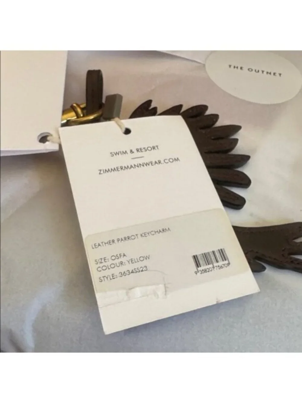 Zimmermann Leather parrot keychain